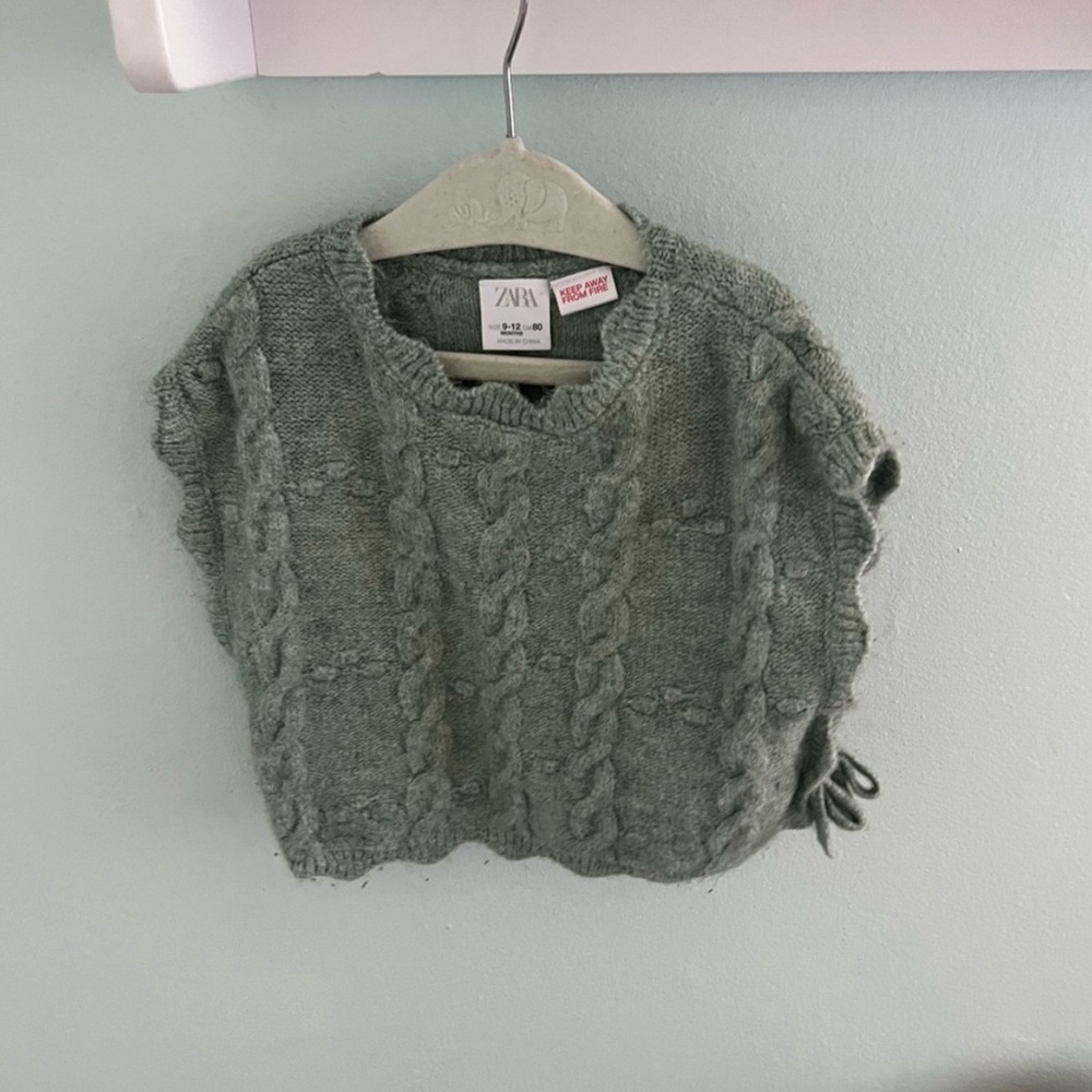 Zara Kids Formal Knit Dress - Green